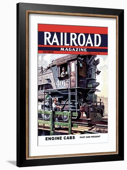 Railroad Magazine: Engine Cabs, 1943-null-Framed Art Print