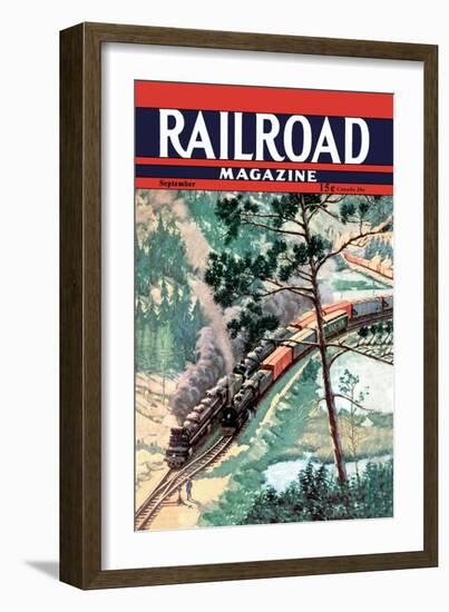 Railroad Magazine, Freight Through the Wilderness, 1942-null-Framed Art Print