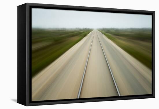 Railroad Tracks, Churchill, Manitoba, Canada-Paul Souders-Framed Premier Image Canvas