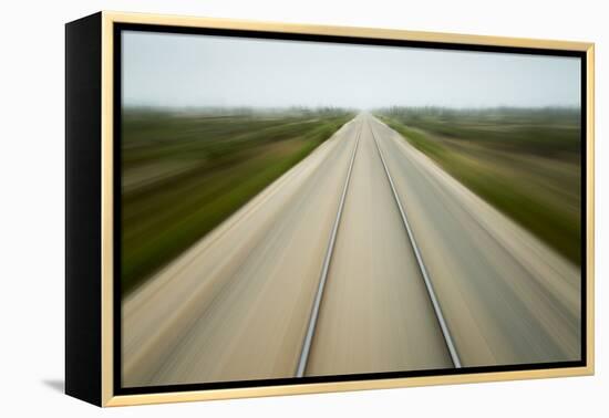 Railroad Tracks, Churchill, Manitoba, Canada-Paul Souders-Framed Premier Image Canvas