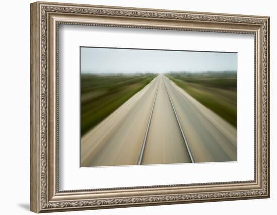 Railroad Tracks, Churchill, Manitoba, Canada-Paul Souders-Framed Photographic Print