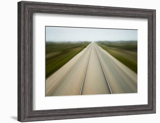 Railroad Tracks, Churchill, Manitoba, Canada-Paul Souders-Framed Photographic Print