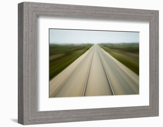 Railroad Tracks, Churchill, Manitoba, Canada-Paul Souders-Framed Photographic Print