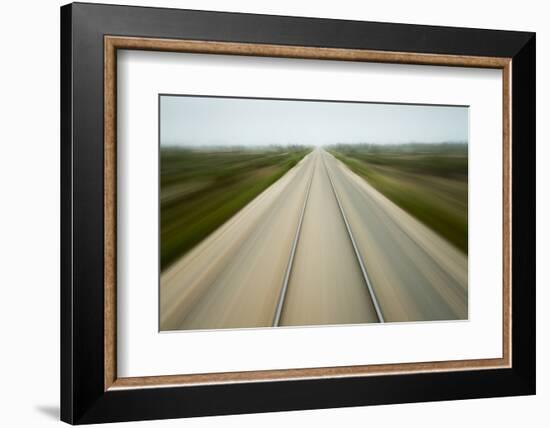 Railroad Tracks, Churchill, Manitoba, Canada-Paul Souders-Framed Photographic Print