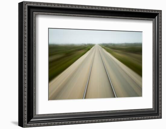 Railroad Tracks, Churchill, Manitoba, Canada-Paul Souders-Framed Photographic Print