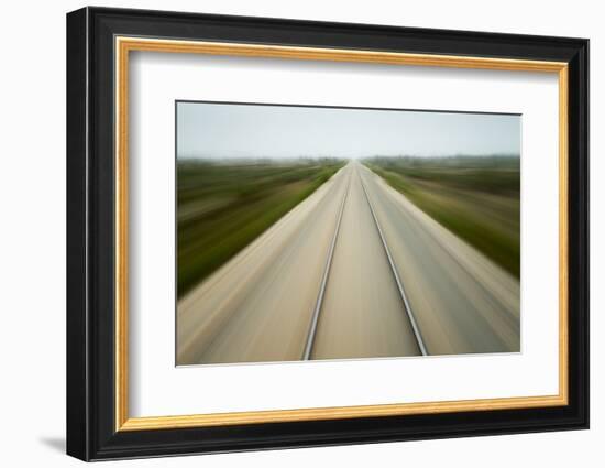 Railroad Tracks, Churchill, Manitoba, Canada-Paul Souders-Framed Photographic Print