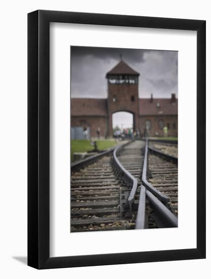 Railroad Tracks Leading into KL Auschwitz II-Jon Hicks-Framed Photographic Print