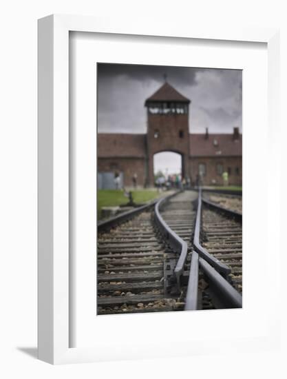 Railroad Tracks Leading into KL Auschwitz II-Jon Hicks-Framed Photographic Print