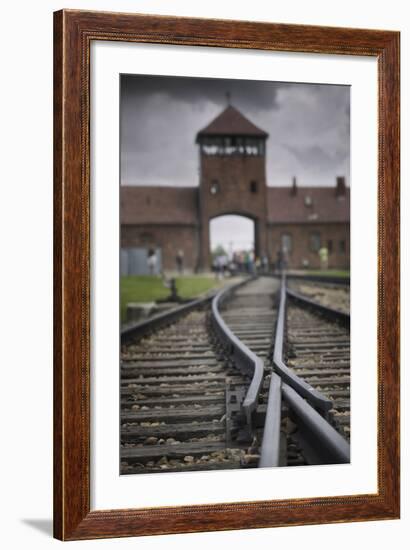 Railroad Tracks Leading into KL Auschwitz II-Jon Hicks-Framed Photographic Print