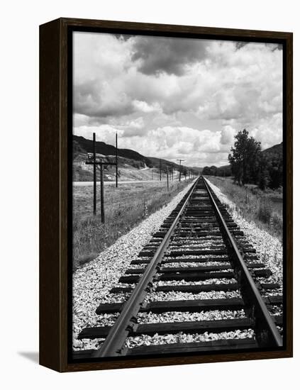 Railroad Tracks Stretching into the Distance-Philip Gendreau-Framed Premier Image Canvas