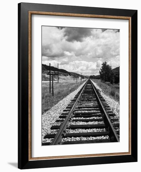 Railroad Tracks Stretching into the Distance-Philip Gendreau-Framed Photographic Print