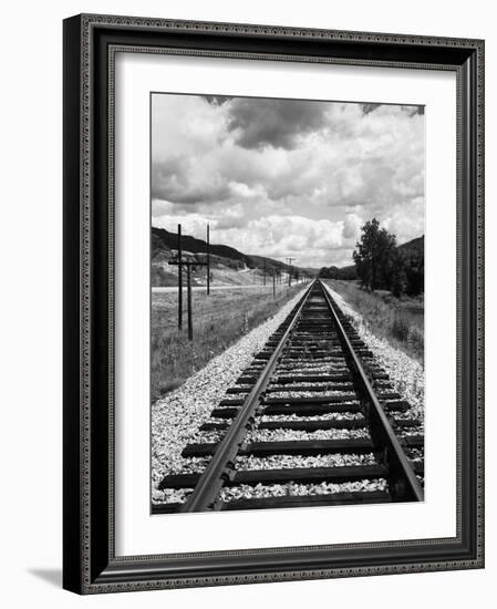 Railroad Tracks Stretching into the Distance-Philip Gendreau-Framed Photographic Print