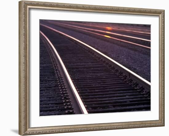 Railroad Tracks-Mitch Diamond-Framed Photographic Print