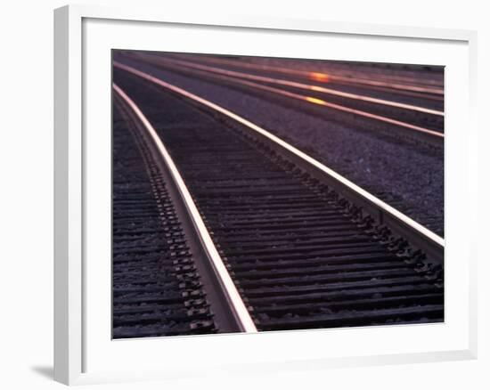 Railroad Tracks-Mitch Diamond-Framed Photographic Print