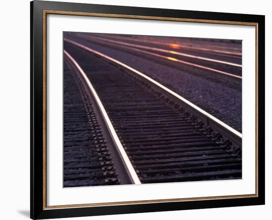 Railroad Tracks-Mitch Diamond-Framed Photographic Print