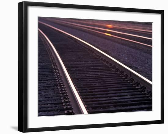 Railroad Tracks-Mitch Diamond-Framed Photographic Print