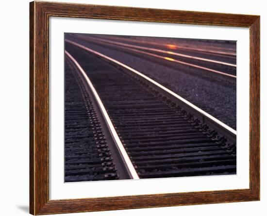 Railroad Tracks-Mitch Diamond-Framed Photographic Print