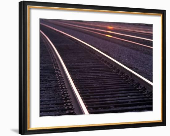 Railroad Tracks-Mitch Diamond-Framed Photographic Print