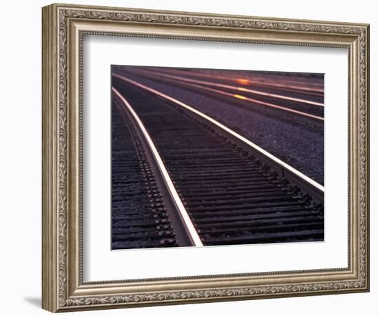 Railroad Tracks-Mitch Diamond-Framed Photographic Print