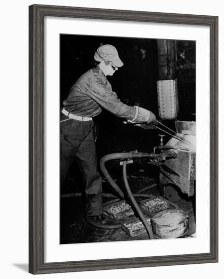 Railroad Women: Heating Rivots-null-Framed Photographic Print