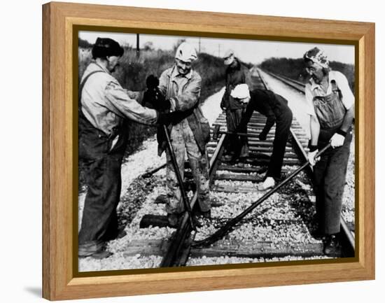 Railroad Women: Track Work 1920s-null-Framed Premier Image Canvas