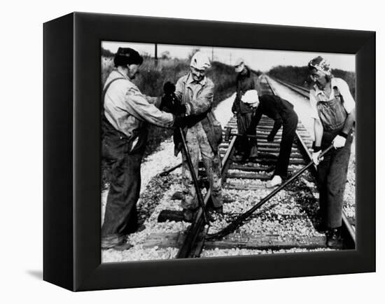 Railroad Women: Track Work 1920s-null-Framed Premier Image Canvas