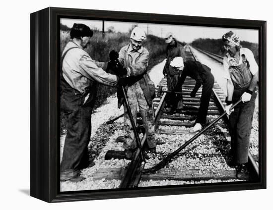 Railroad Women: Track Work 1920s-null-Framed Premier Image Canvas