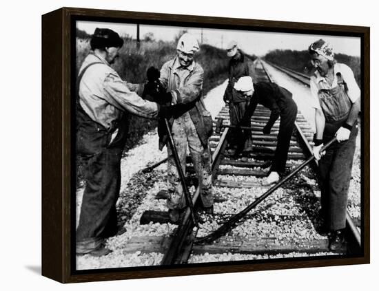 Railroad Women: Track Work 1920s-null-Framed Premier Image Canvas