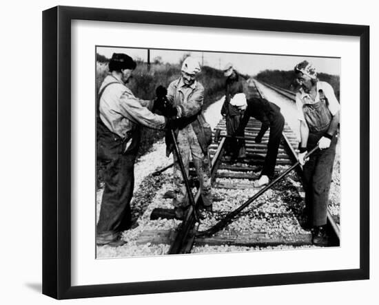 Railroad Women: Track Work 1920s-null-Framed Photographic Print
