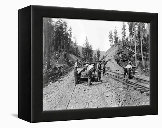 Railroad Workers, Circa 1919-Asahel Curtis-Framed Premier Image Canvas