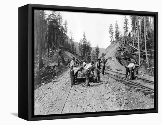 Railroad Workers, Circa 1919-Asahel Curtis-Framed Premier Image Canvas
