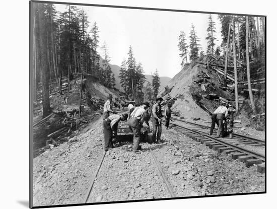 Railroad Workers, Circa 1919-Asahel Curtis-Mounted Giclee Print