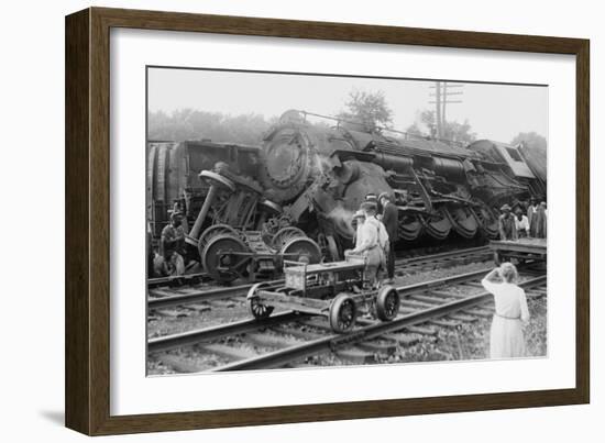 Railroad Wreck-null-Framed Premium Giclee Print