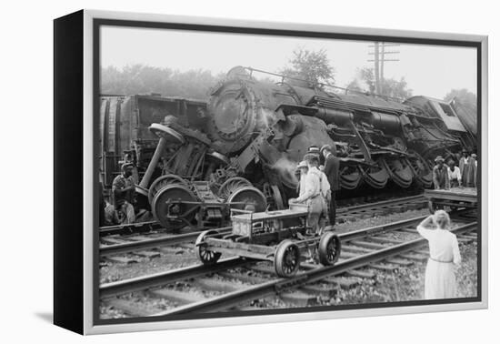 Railroad Wreck-null-Framed Stretched Canvas