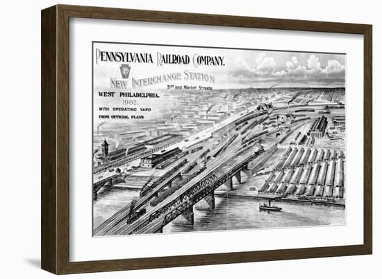 Railroad Yard in Philadelphia-null-Framed Giclee Print