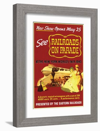 Railroads on Parade-null-Framed Art Print