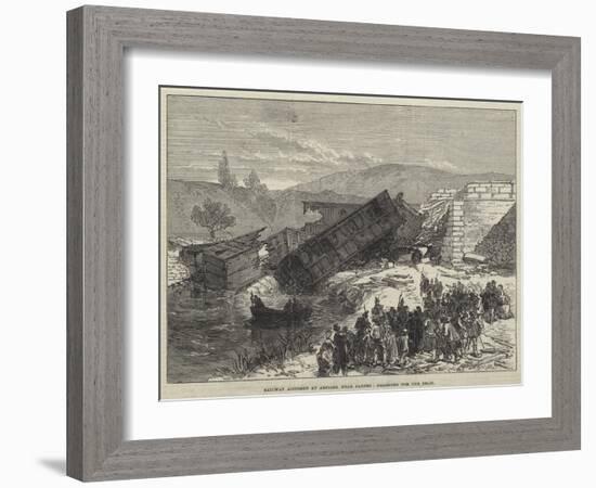 Railway Accident at Antibes, Near Cannes, Dragging for the Dead-null-Framed Giclee Print