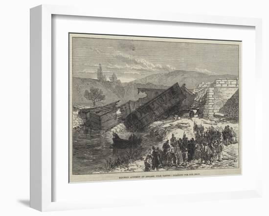 Railway Accident at Antibes, Near Cannes, Dragging for the Dead-null-Framed Giclee Print