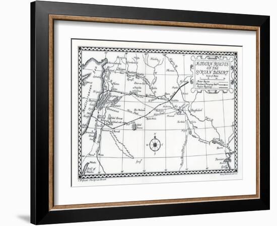 Railway and Motor Routes and Pipelines, Syrian Desert, 1937-Emery Walker-Framed Giclee Print