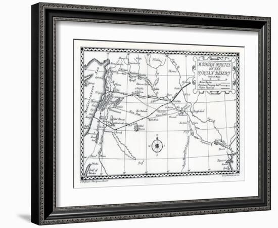 Railway and Motor Routes and Pipelines, Syrian Desert, 1937-Emery Walker-Framed Giclee Print