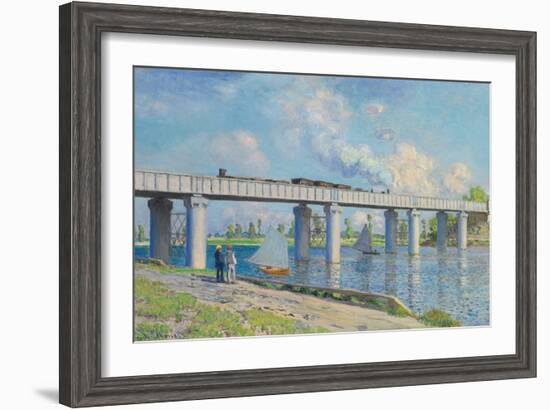 Railway Bridge at Argenteuil, 1873-Claude Monet-Framed Giclee Print