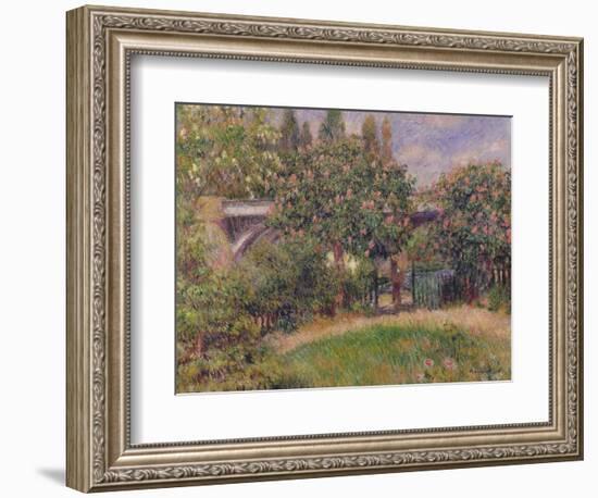 Railway Bridge at Chatou, 1881-Pierre-Auguste Renoir-Framed Giclee Print