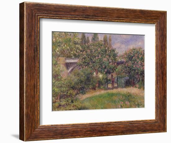 Railway Bridge at Chatou, 1881-Pierre-Auguste Renoir-Framed Giclee Print