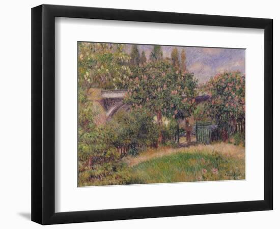 Railway Bridge at Chatou, 1881-Pierre-Auguste Renoir-Framed Giclee Print