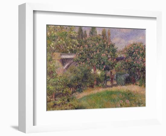 Railway Bridge at Chatou, 1881-Pierre-Auguste Renoir-Framed Giclee Print