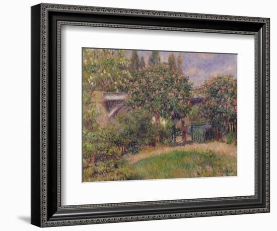 Railway Bridge at Chatou, 1881-Pierre-Auguste Renoir-Framed Giclee Print