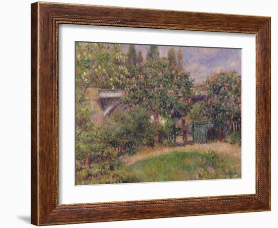 Railway Bridge at Chatou, 1881-Pierre-Auguste Renoir-Framed Giclee Print