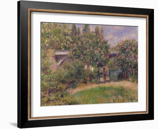 Railway Bridge at Chatou, 1881-Pierre-Auguste Renoir-Framed Giclee Print