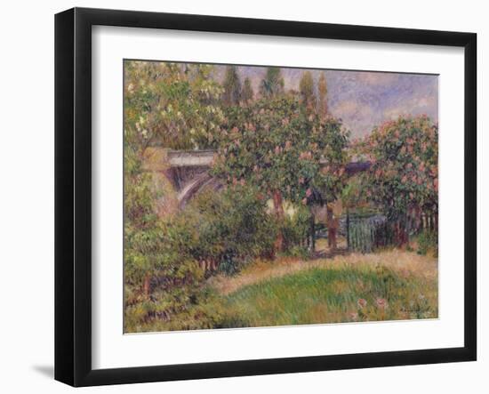 Railway Bridge at Chatou, 1881-Pierre-Auguste Renoir-Framed Giclee Print