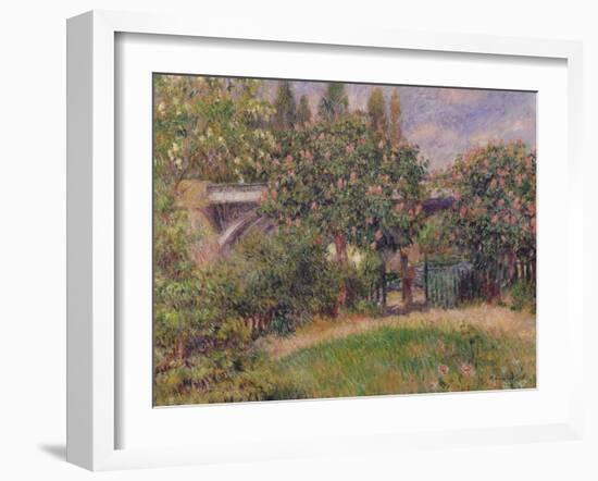 Railway Bridge at Chatou, 1881-Pierre-Auguste Renoir-Framed Giclee Print